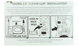 Freedom Clip {Clever Clip} 2.0 for Keurig K-cup Machines - Brew Any K-cup in Your 2.0 Keurig Works in All 2.0... N2