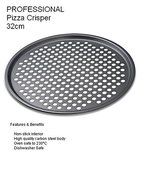 12&quot; Round Pizza Crisper Seamless Rim Non-stick Mesh Hole Pizza Screen Baking Tray