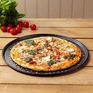 12&quot; Round Pizza Crisper Seamless Rim Non-stick Mesh Hole Pizza Screen Baking Tray N2