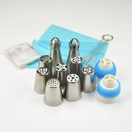 TANGCHU Russian Piping Tips Set Nozzle Cake Decoration Sphere Tips Icing Piping Tulip Cake Coupler Tool cake decorations... N11