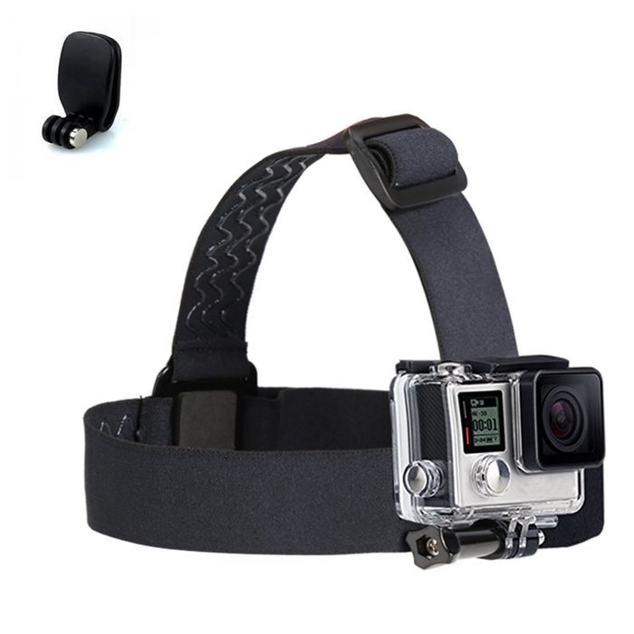 GeniusPro Head Strap Mount GoPro with Quick Clip Elastic Adjustable Head Strap For Hero 4/3+/3/2/1/SJ4000/H 264...
