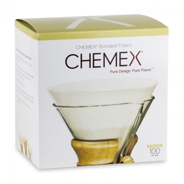 Chemex Prefolded Circle Coffee Filter - FC-100 (2 Pack, 200 Count)