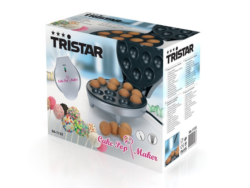 Appareil &agrave; Cake Pops Corps argent&eacute; - R&eacute;alisez 12 biscuits par cuisson