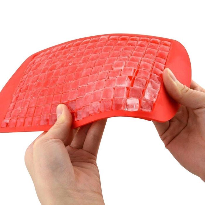 Pulison(TM) 160 Ice Cubes Frozen Cube Bar Pudding Silicone Tray Mould Mold Tool (Blue) N3