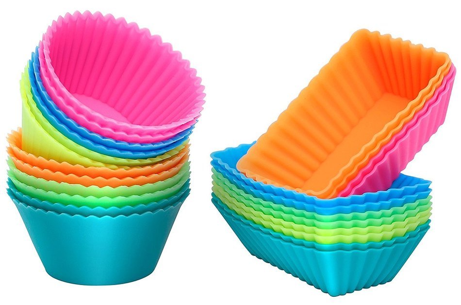 CTKcom 24 pack Silicone Cupcake Baking Muffin Cups Liners Molds Sets, Non-Stick,Heat Resistant,BPA Free,Reusable...