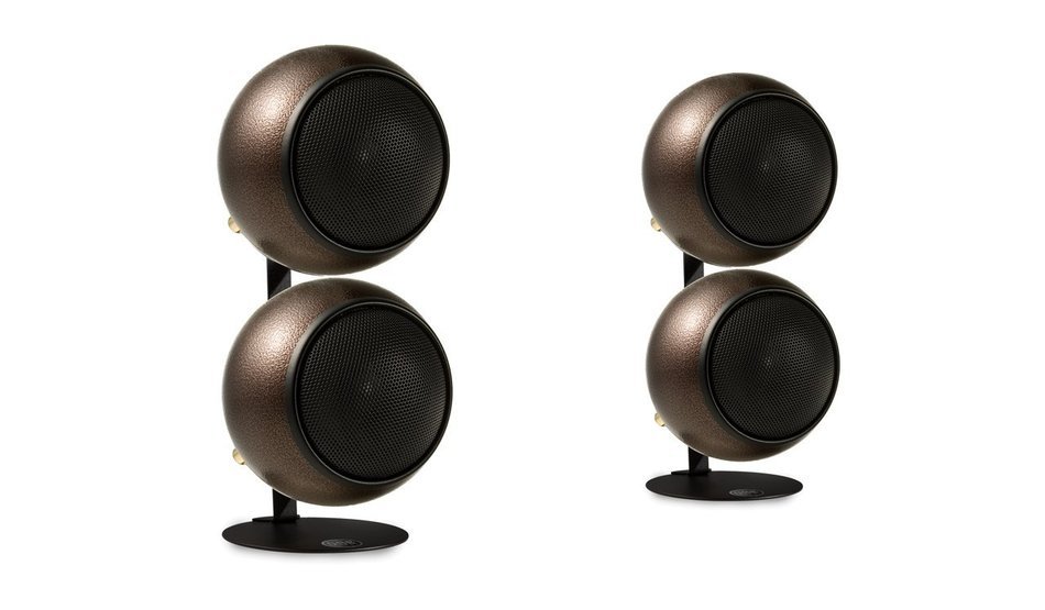Orb Audio Mod2X QuickPack - Satellite Speakers and Desk Stand, Hand Antiqued Bronze N5