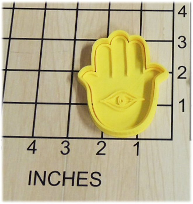 Yoga Hamsa Hand Symbol Cookie Cutter and Stamp #1242 N2