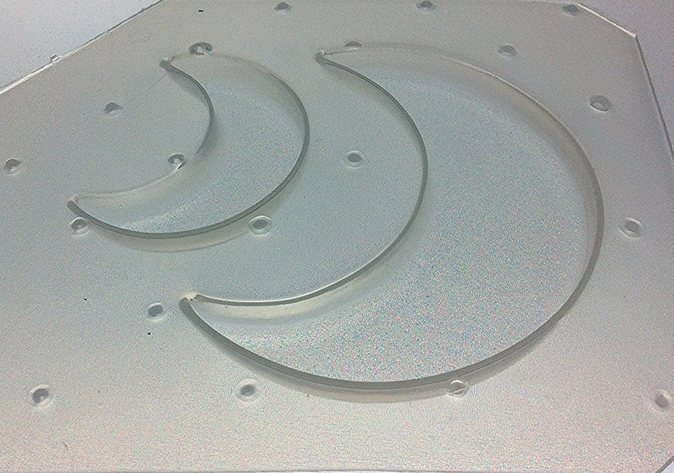 Flexible Resin Mold Set of 2 Half / Crescent Moon Large & Small