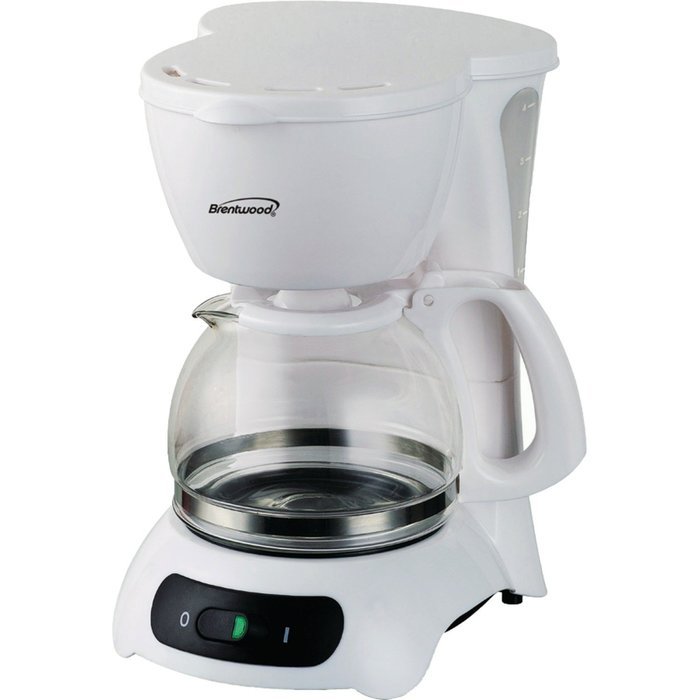 Brentwood Appliances TS-212 4-Cup Coffee Maker, White