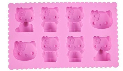 New Hello Kitty Ice Cube Tray 8-tray Pink Silicone Ice Mold Party Favor Birthday Gift N2