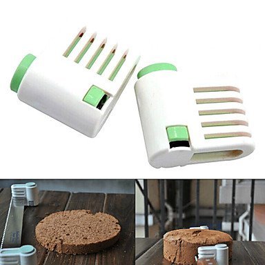 Y&XL&H 5 Layers Cake Bread Cutter Leveler Slicer Cutting Fixator Tools (Random Color,2 PCS) 6x6x3cm N5