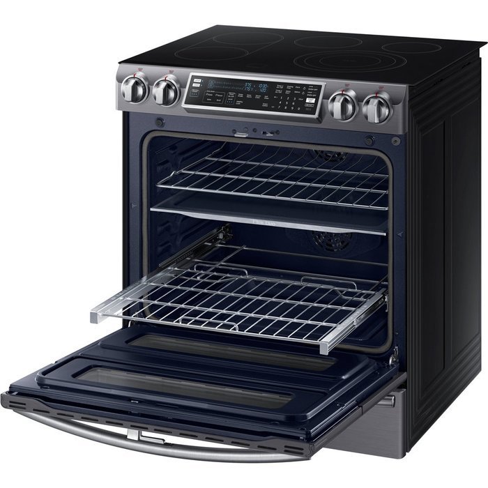Samsung NE58K9850WG 30" Slide-in Electric Range with Smoothtop Cooktop, 5.8 cu. ft. Primary Oven Capacity, in... N2