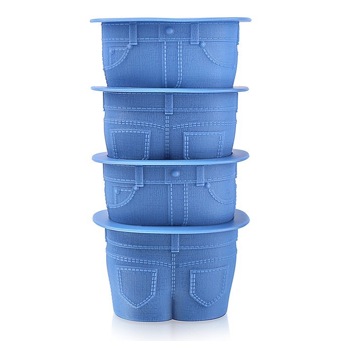 STech Denim-Style MUFFIN TOPS Baking Cups, Set of 4 N2