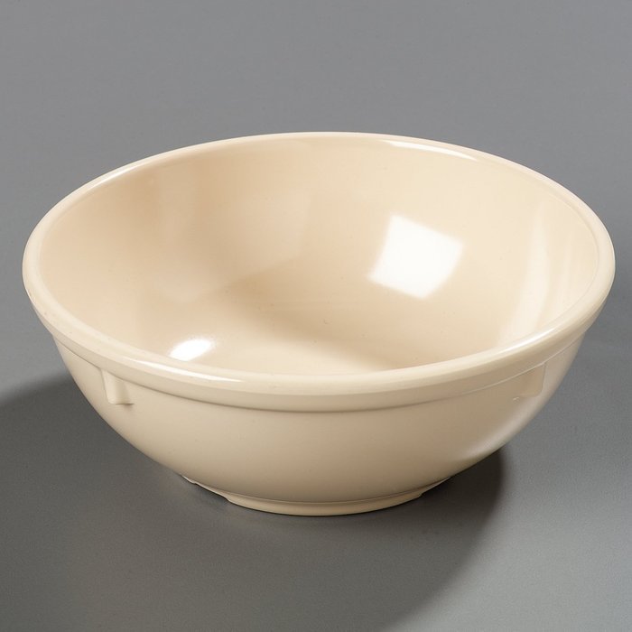 Carlisle 4352025 Dallas Ware Melamine Nappie Bowl, 16 oz. Capacity, 5.74 x 2.17", Tan (Case of 48) N4