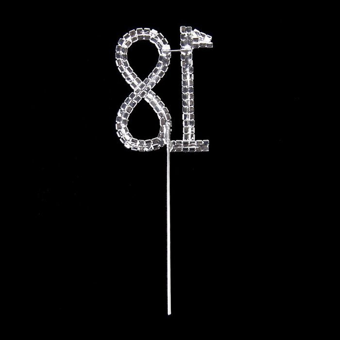 18th Anniversary Birthday Party Rhinestone Cake Topper N6