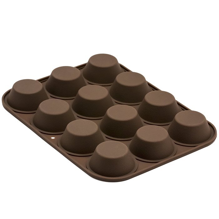 Marathon Housewares KW200011YE Premium Silicone 12 Cup Mini Muffin Pans, Yellow N4