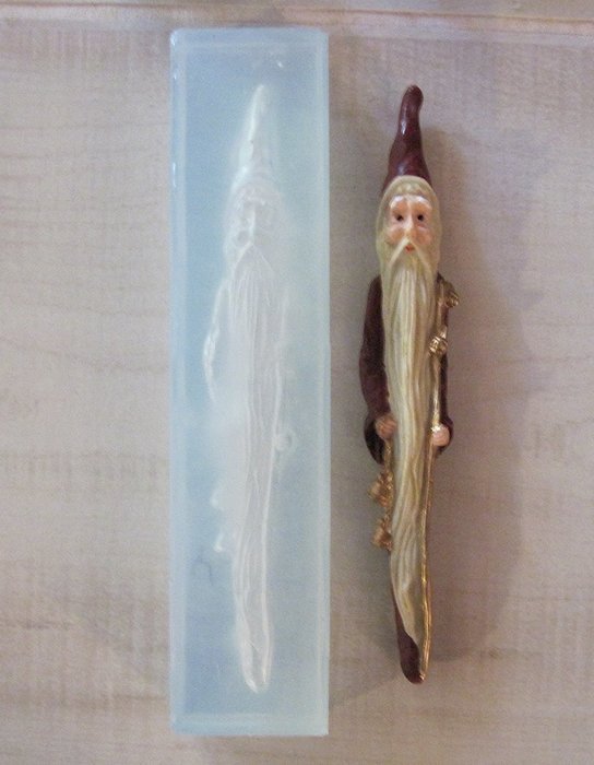 Silicone Mold for Santa Ornaments Handmade Supply 5 inches by 1 inch finished N6