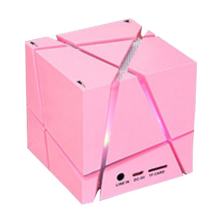 Truewon Rubik's Cube Subwoofer Magic Bluetooth Speaker Creative Decoration Pink