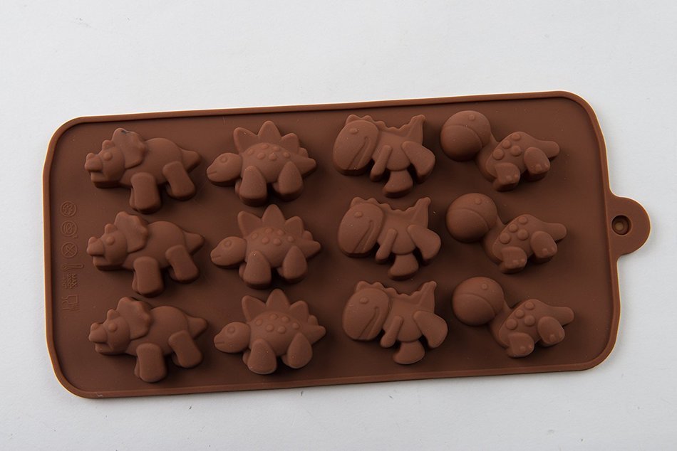 12 Hole Dinosaur Cake Pudding Jelly Chocolate Mold Handmade DIY Soap Candle Ice Mould for Kids N2