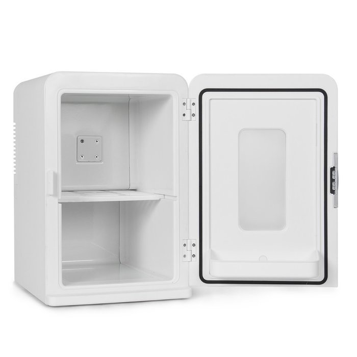 Della Portable Mini Fridge Camper RV Dorn Home Office Boat, LCD Cooler and Warmer 15L -White N6
