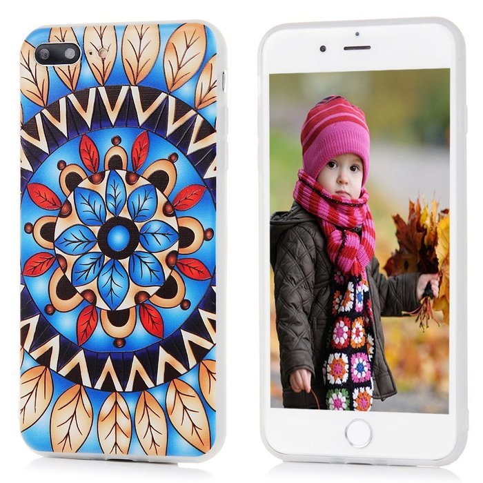 Badalink iPhone 7 Plus 3D Basso-relievo Case (5.5") Shockproof Drop Protection TPU Flexible Easy Grip Bumper Slim... N8