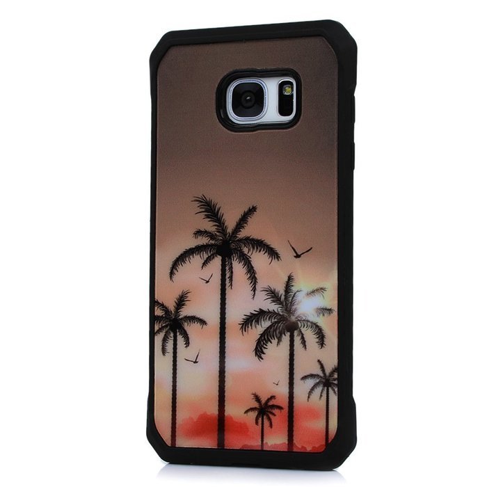 Badalink Galaxy S7 Edge Case Shockproof Drop Protection TPU Bumper Frame + Colorful Painting Hard PC Protective... N36