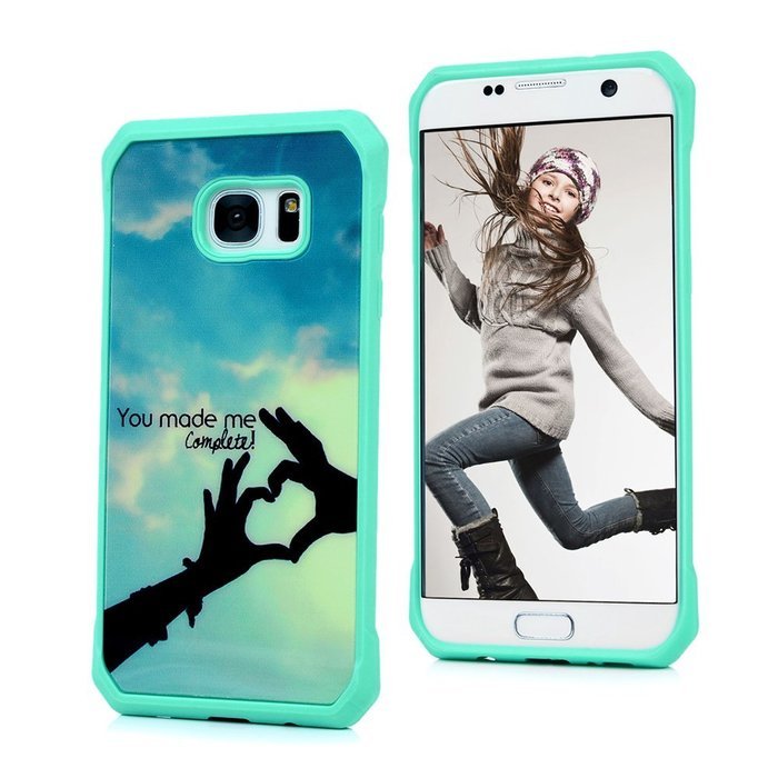 Badalink Galaxy S7 Edge Case Shockproof Drop Protection TPU Bumper Frame + Colorful Painting Hard PC Protective... N39