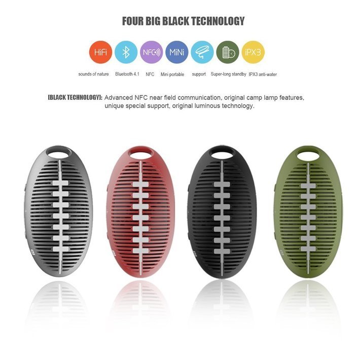 GACIRON Portable Bluetooth Outdoor & Bicycle Music Speakers with Enhanced Bass Resonator,support TF card/Micro... N9