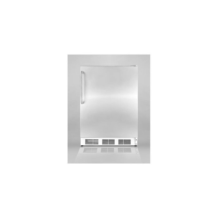 Summit AL650SSTB 24" Wide 5.1 cu. ft. Capacity Compact Refrigerator Cycle Defrost Zero Degree Freezer Adjustable... N2