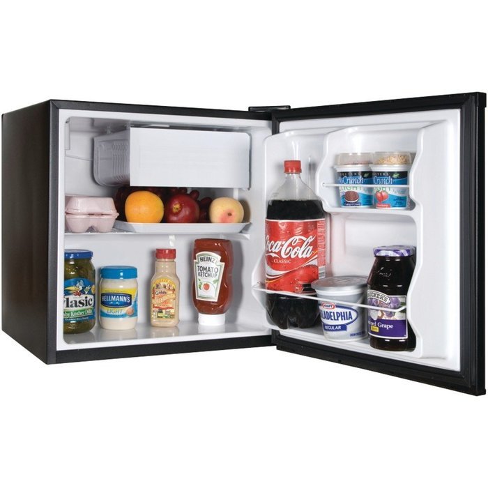 Haier HCR17B Refrigerator/Freezer, 1.7-Feet Cubic, Black