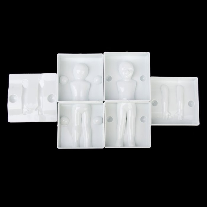 6pcs Fondant Cake Icing Mold Sugarcraft Decoration 3D Children Body Parts N5