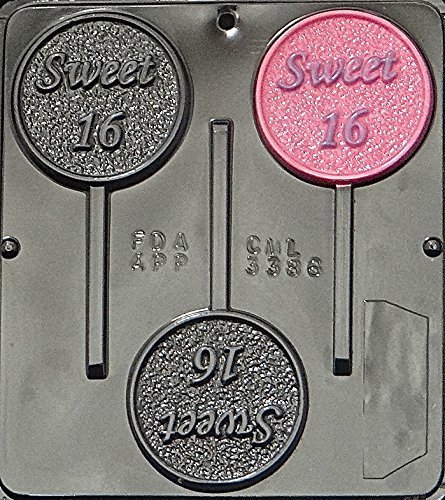 Sweet 16 Lollipop Chocolate Candy Mold 3386