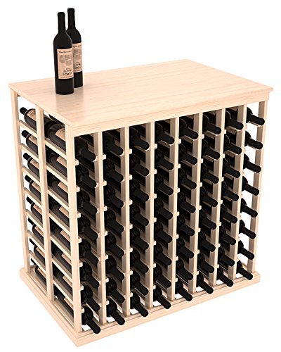 Wine Racks America Ponderosa Pine Double Deep Tasting Table + Solid Top. 13 Stains to Choose From! N3
