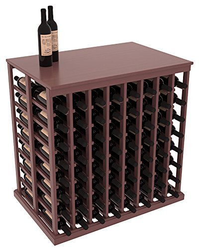 Wine Racks America Ponderosa Pine Double Deep Tasting Table + Solid Top. 13 Stains to Choose From! N4