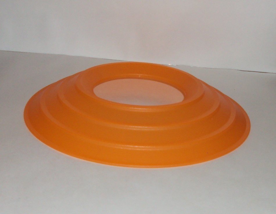 Tupperware Impressions Bowl Stand Splatter Guard for Mixing Orange