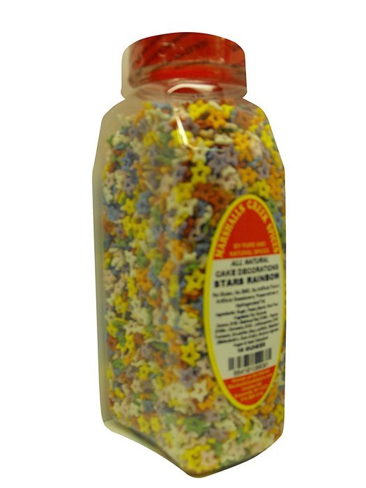Marshalls Creek Spices All Natural Vegan Cake Decorations, Sprinkles, Rainbow Alphabet, 16 Ounce N3