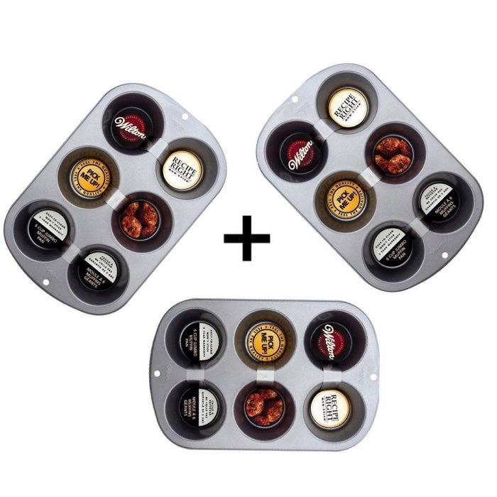 Bulk Buy: Wilton Jumbo Muffin Pan 6 Cup Six Cups Each 4"X2" W955 (3-Pack)