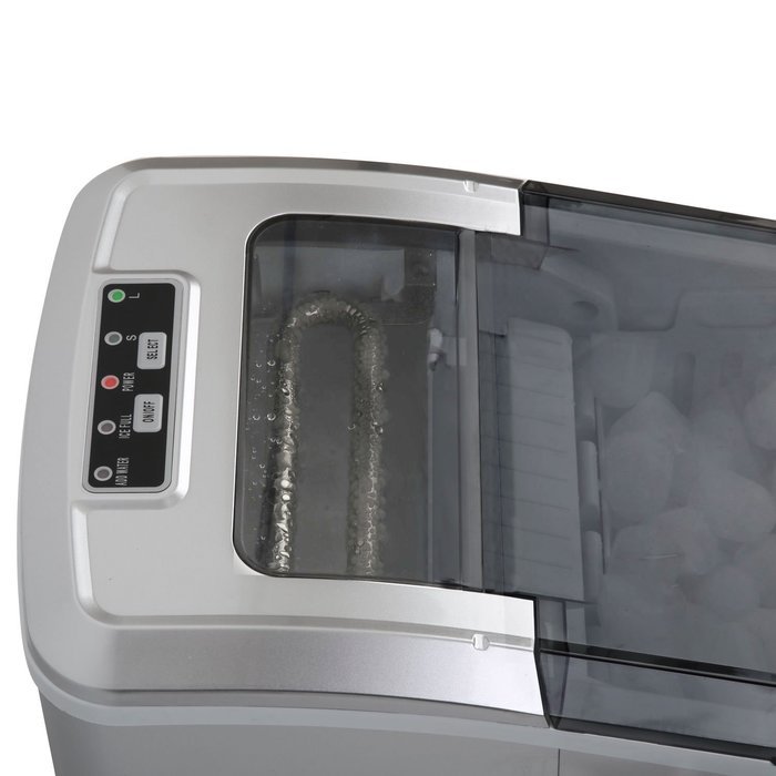 Portable Ice Maker for Counterop - Sleek Tinted Clear Top Window Design - 2 Selectable Cube Sizes - Yield Up To...