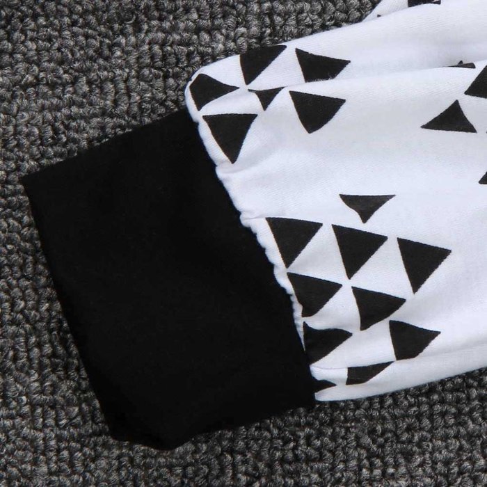 Clothes Set ,BeautyVan Newborn Infant Clothes Baby Print Tops Romper+ Geometry Pants Hat Outfits Set (12M, White) N4