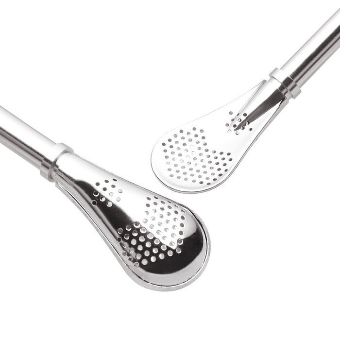 GFDesign Yerba Mate Bombilla Gourd Drinking Filter Straws Stirrer Food-Grade 18/8 Stainless Steel - Set of 2 with... N6