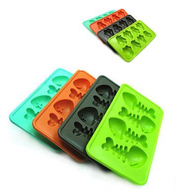 Y&XL&H Silicone Fish Bone Shaped Ice Cube Trays Mold Ice Cubes Tray ...