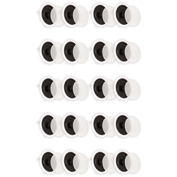 Theater Solutions TS65C In Ceiling 6.5" Speakers Surround Sound Home Theater 10 Pair Pack