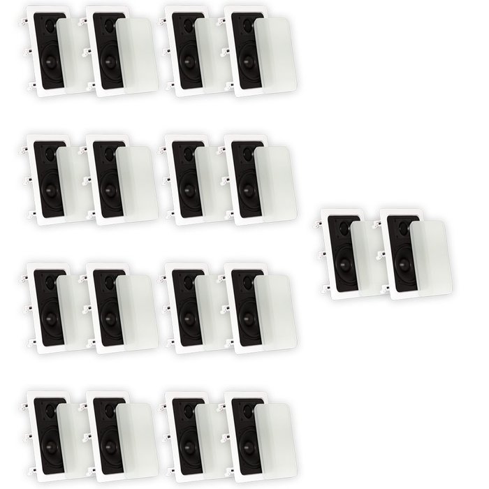 Theater Solutions TS50W In Wall Speakers Surround Sound Home Theater 9 Pair Pack