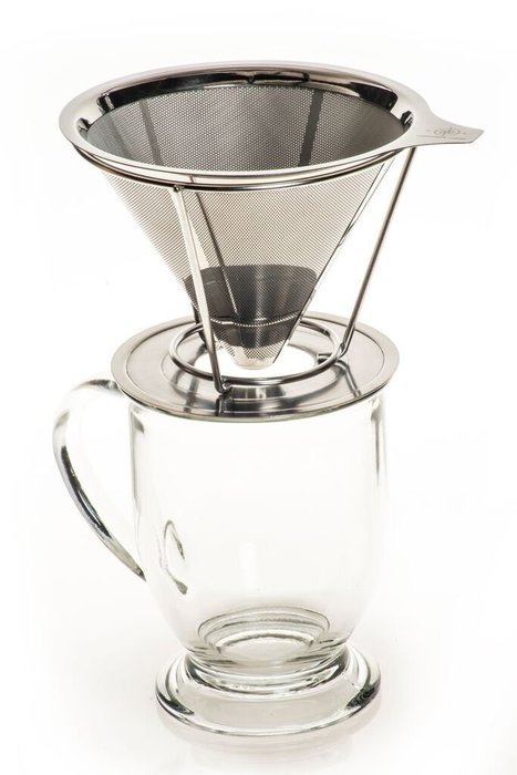 Pour Over Coffee Filter by Longitude Coffee - Permanent Reusable and Eco-Friendly Stainless Steel Coffee Maker... N2