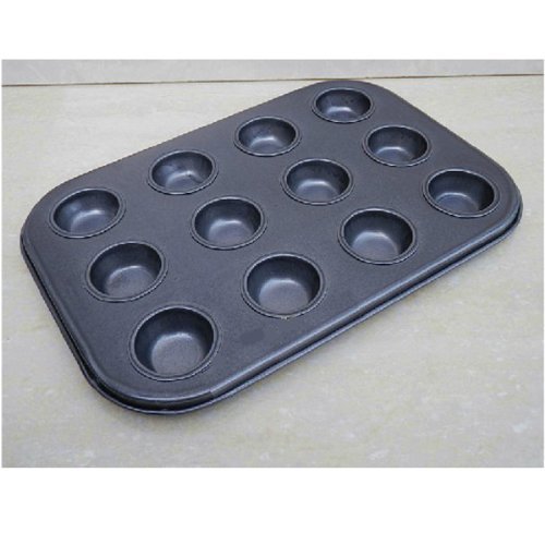 12 Holes Metal Cupcake Mould Ovenware Pan Bake Tool.