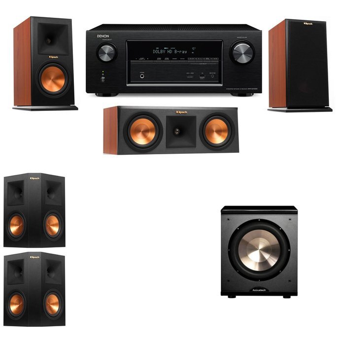 Klipsch RP-150M-CH Monitor Speaker 5.1 PL-200 Denon AVR-X2100W