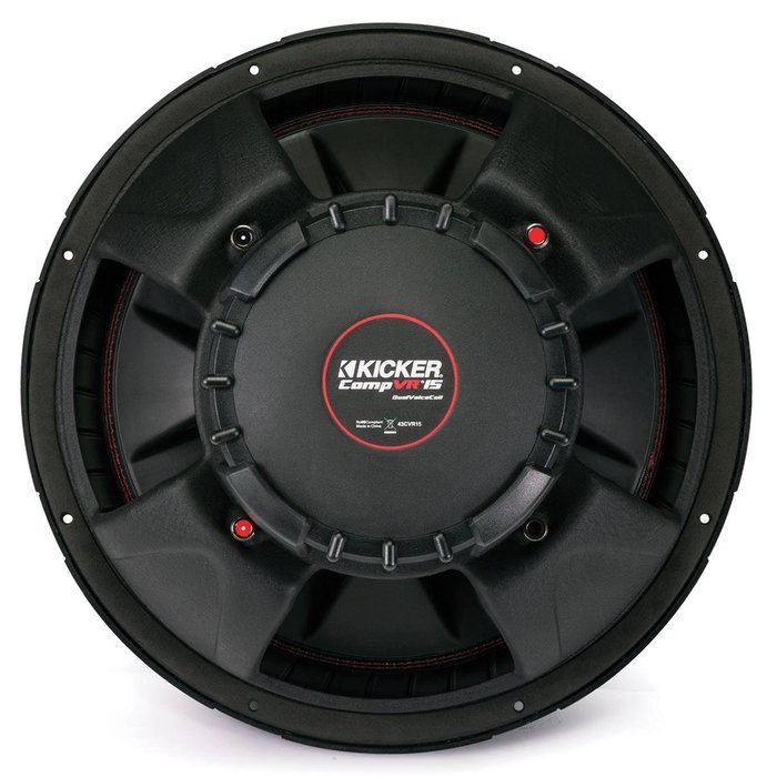 Kicker CompVR CVR152 (43CVR152) 1000W Peak (500W RMS) 15" CompVR Series Dual 2-Ohm Car Subwoofer N3