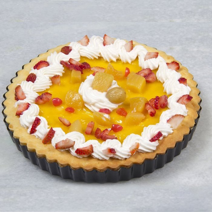 Pie Tart 11&rdquo; Baking Pan Made of Non-Stick Black Aluminum for Home Kitchen and Catering