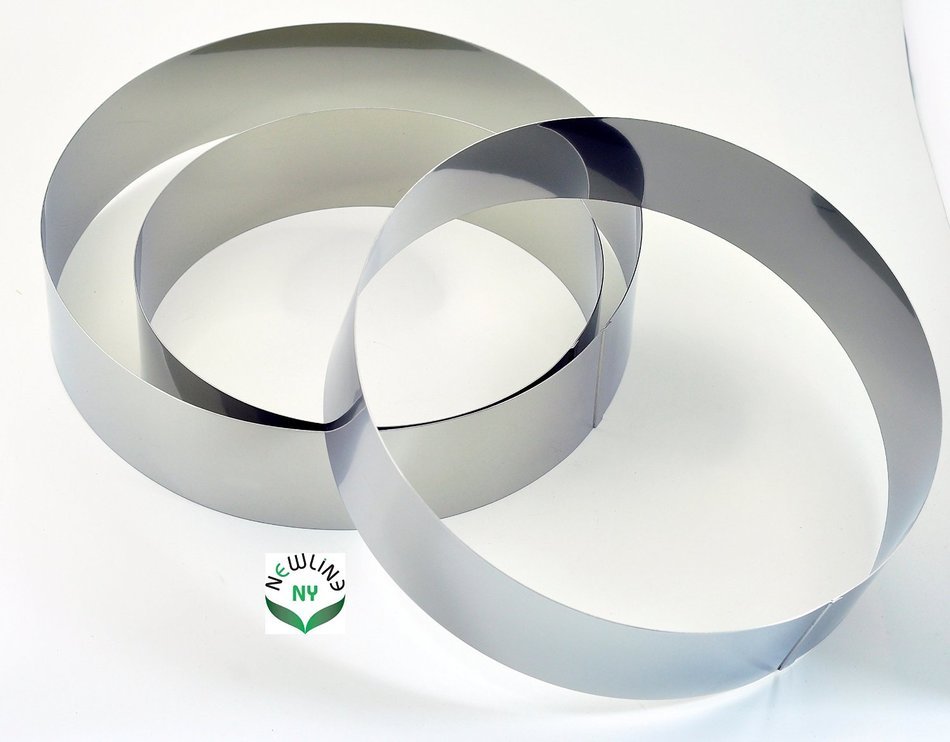 NewlineNY Stainless Steel 3 Sizes Round Molding Plating Forming Cake Mousse Rings, Set of 3 N2