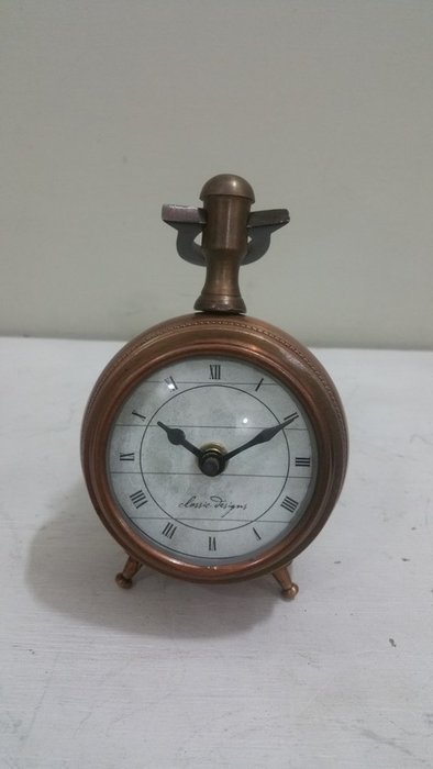 NAUTICAL MARITIME ~ TABLE TOP COPPER FINISH DESKTOP ~ TABLE CLOCK DECOR